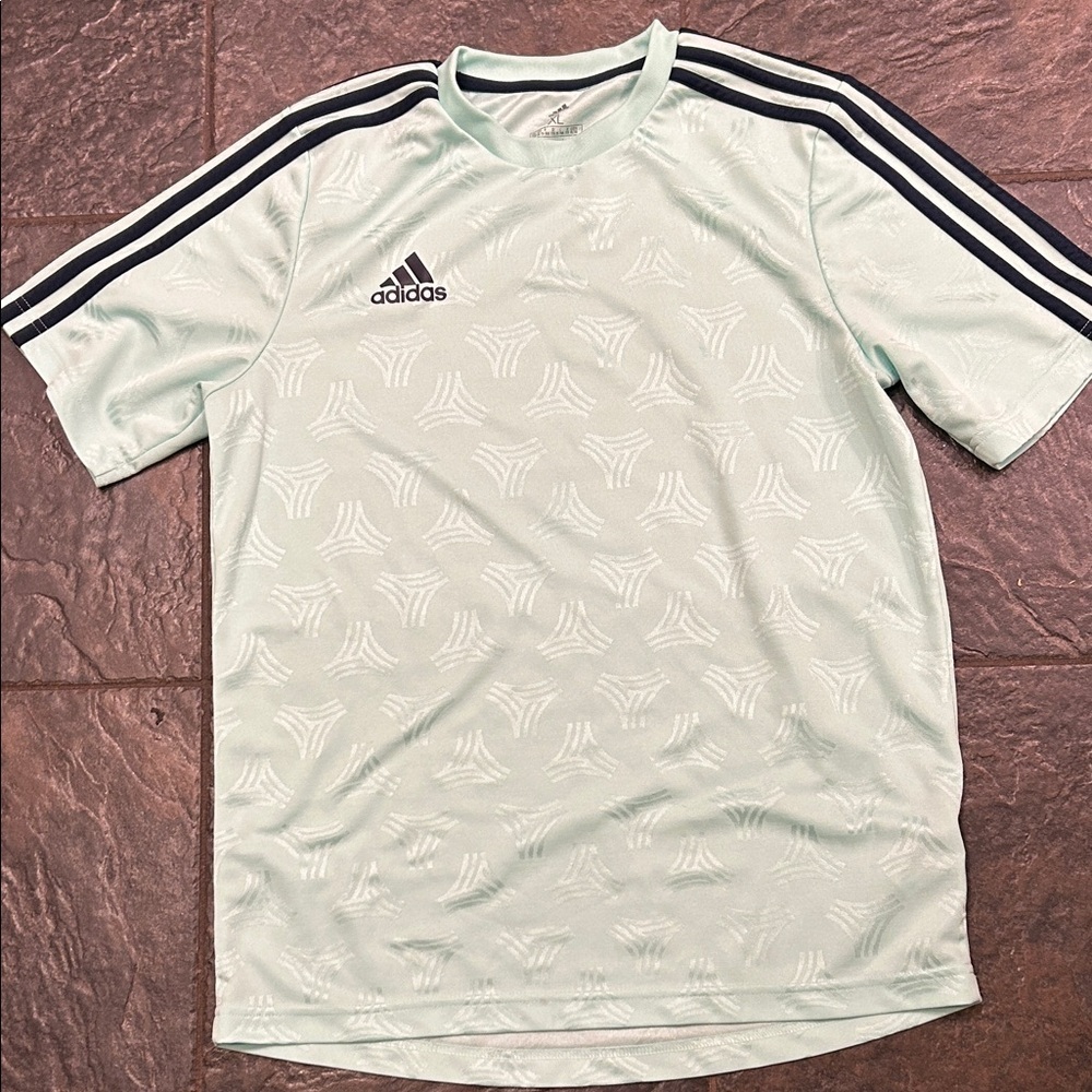 Adidas Mint Green Tee with Black Accents